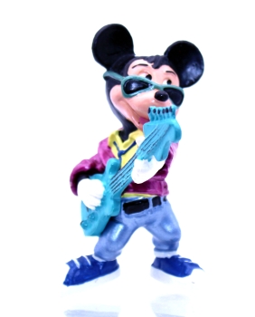 Micky Maus Figur mit Gitarre und Blouson von Bullyland